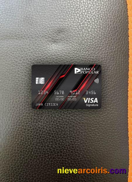 Portugal Banco Popular bank visa signature card photolook
